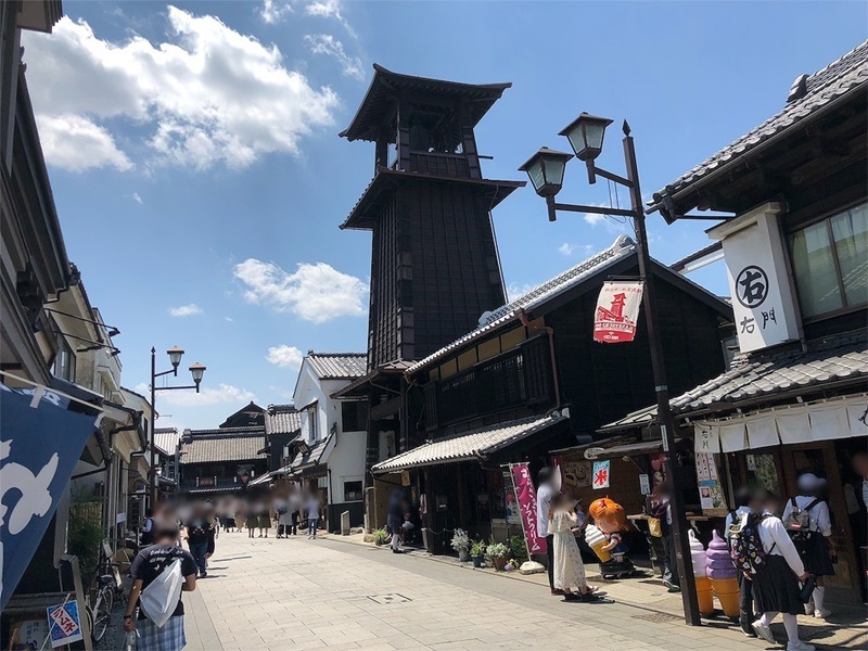 川越市蔵作りの街並み時の鐘