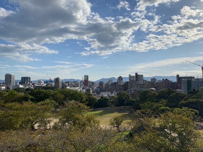 福岡城天守台からの眺め